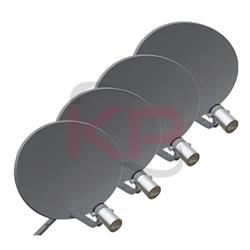 Picture of 3 GHz 22.5 dBi Dual Pol Feed Horn Antenna with Dish (4 Pack Box)